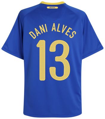 Replica Brazil away shirt 2010 - 2012 - "Dani Alves 13" printed