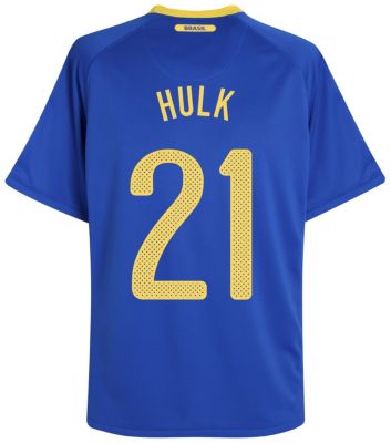 Replica Brazil away shirt 2010 - 2012 - "Hulk 21" printed