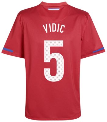 Replica Serbia home shirt 2010 - 2012 - "Vidic 5" printed