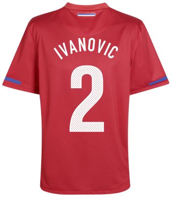 Replica Serbia home shirt 2010 - 2012 - "Ivanovic 2" printed