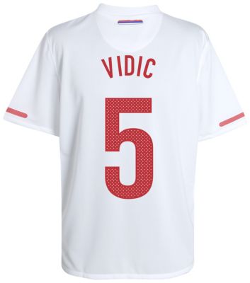Replica Serbia away shirt 2010 - 2012 - "Vidic 5" printed