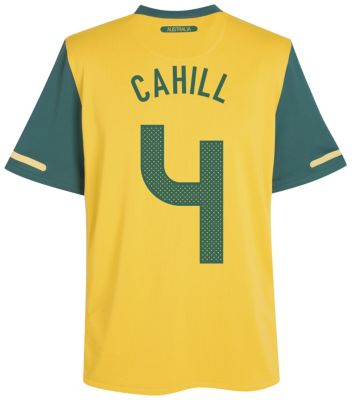 Replica Australia home shirt 2010 - 2012 - "Cahill 4" printed