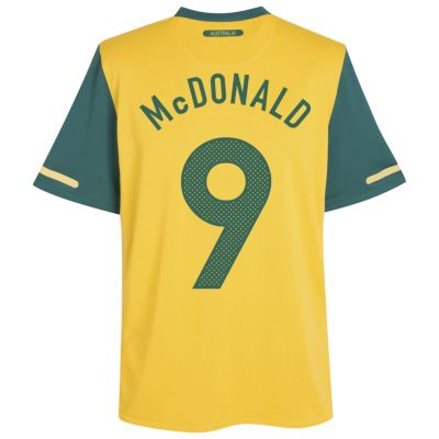 Replica Australia away shirt 2010 - 2012 - "McDonald 9" printed