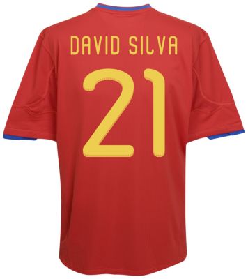 Replica Spain  home shirt 2009 - 2010 - "David Silva 21" printed