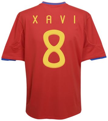 Replica Spain home shirt 2009 - 2010 - "Xavi 8" printed