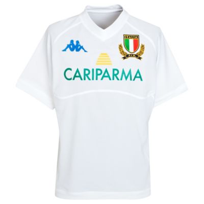Italy Rugby Away Supporters Replica Shirt - White/Azzurri