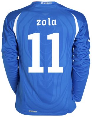 Replica Italy home shirt 2010 - 2011 - "Zola 11" printed