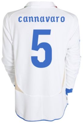 Replica Italy away shirt 2010 - 2011 - "Cannavaro 5" printed long sleeved