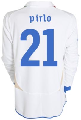 Replica Italy away shirt 2010 - 2011 - "Pirlo 21" printed long sleeved