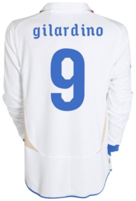 Replica Italy away shirt 2010 - 2011 - "Gilardino 9" printed long sleeved