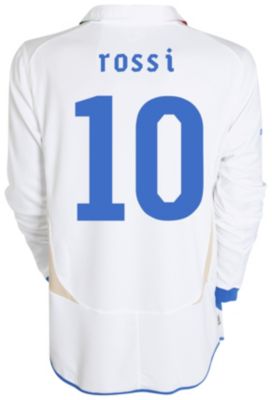 Replica Italy away shirt 2010 - 2011 - "Rossi 10" printed long sleeved