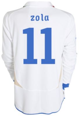 Replica Italy away shirt 2010 - 2011 - "Zola 11" printed long sleeved