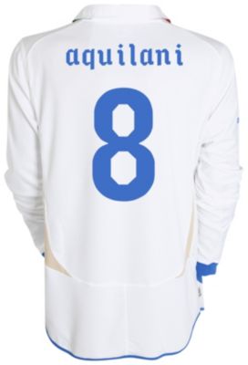 Replica Italy away shirt 2010 - 2011 - "Aquilani 8" printed long sleeved