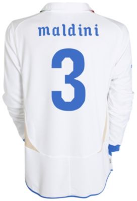 Replica Italy away shirt 2010 - 2011 - "Maldini 3" printed long sleeved