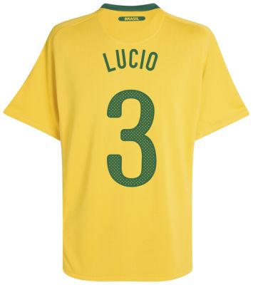 Replica Brazil home shirt 2010 - 2012 - "Lucio 3" printed