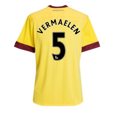 Arsenal Away Shirt 2010/11 with Vermaelen 5 Printing