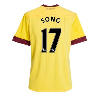 Arsenal Away Shirt 2010/11 with Song 17 Printing - Kids