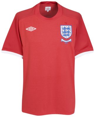 England Away Shirt 2010 with Limited Edition Slovenia Insignia