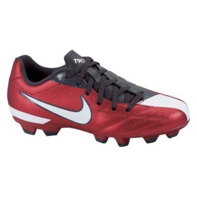 Nike Custom Shoes Kids on Nike T90 Shoot Iv Firm Ground Football Boots   Challenge Red White