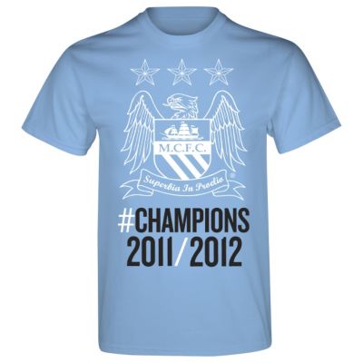 Manchester City Winners T-Shirt - Sky
