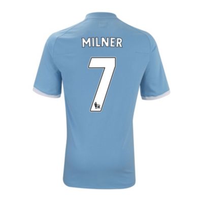 Manchester City Home Shirt 2010/11 with Milner 7 Printing