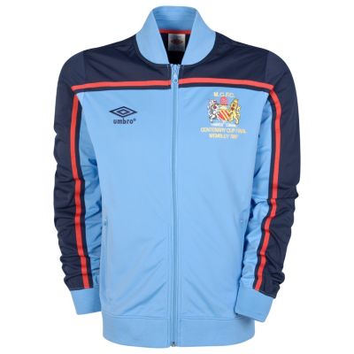Manchester City 1981 Centenary FA Cup Final Anthem Jacket - Provence/Navy/Vermillion