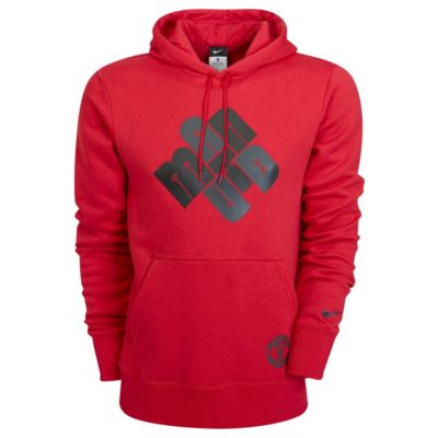 Manchester United Core Over The Head Hoodie - Diablo Red/Dark Shadow