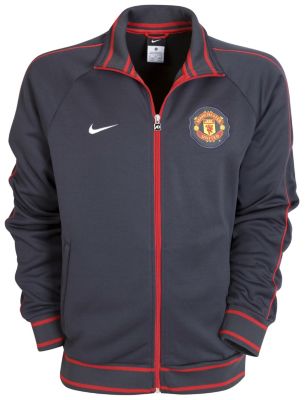 Manchester United Trainer Track Jacket - Dark Shadow/Diablo Red/White