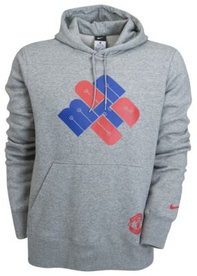 Manchester United Core Over The Head Hoodie - Dark Grey Heather/Diablo Red - Kids