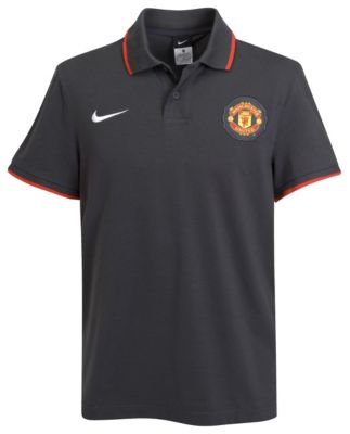 Manchester United Travel Polo - Dark Shadow/Challenge Red/White - Kids