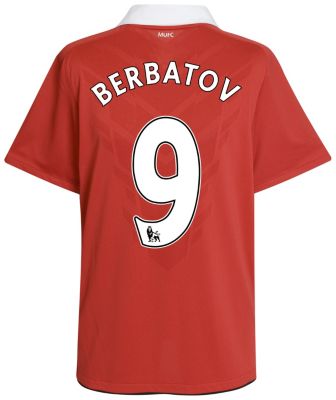 Manchester United Home Shirt 2010/11 with Berbatov 9 Printing - Kids