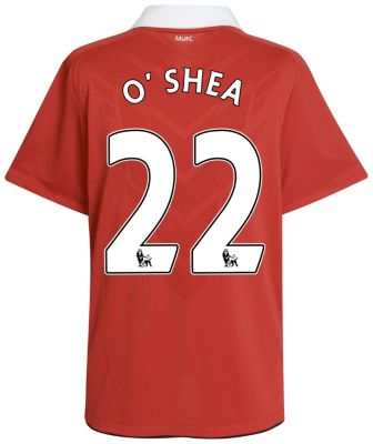 Manchester United Home Shirt 2010/11 with O'Shea 22 Printing - Kids