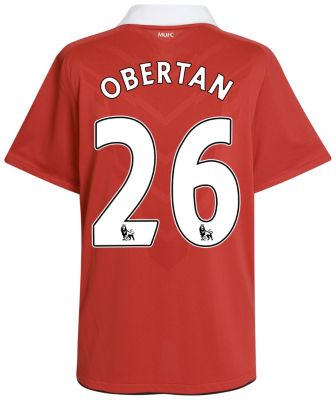 Manchester United Home Shirt 2010/11 with Obertan 26 Printing - Kids
