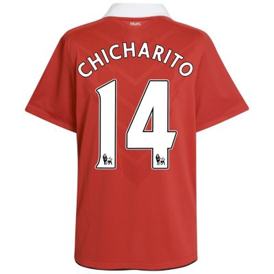 Manchester United Home Shirt 2010/11 with Chicharito 14 Printing
