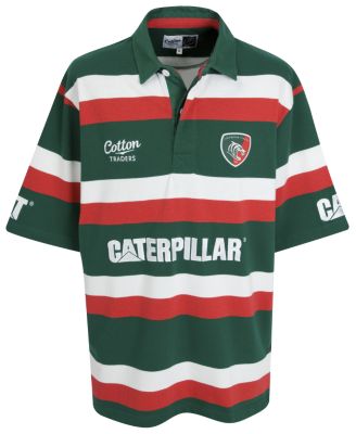 Leicester Tigers 2010/11 Home Rugby Shirt - Green/Red/White