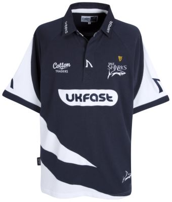 Sale Sharks 2010/11 Home Rugby Shirt - Navy/White