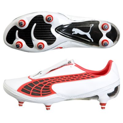 Puma v1.10 K Soft Ground - White/Black/Red