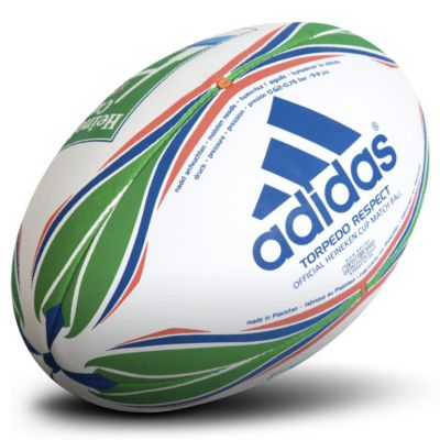 adidas Heineken Cup Rugby Match Ball - White/Cobalt - Size 5