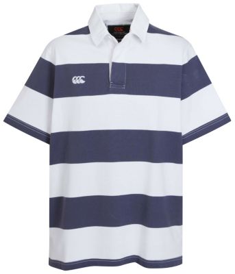 Canterbury Striped Classic Rugby Jersey - Boardwalk Blue/White