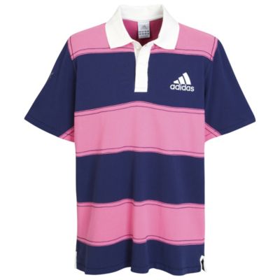 adidas Rugby Culture Hooped Polo - Bloom