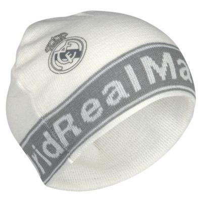 Gorro de lana con franja Real Madrid - Blanco/Gris Claro