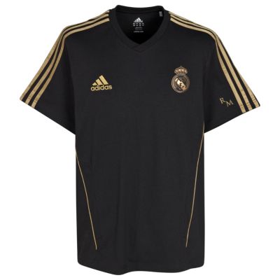Real Madrid Training T-Shirt - Black/Dark Football Gold
