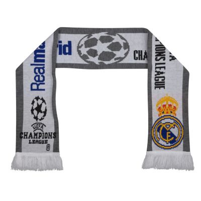 Real Madrid UEFA Champions League Starball  Scarf - White/Grey