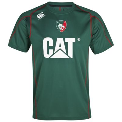 Leicester Tigers  Cut and Sew Dry T-Shirt  - Evergreen