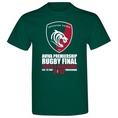 Leicester Tigers Aviva Final 2012 T-Shirt - Green - Older Boys