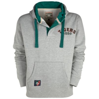 Leicester Tigers Trinity OTH Hoodie - Grey Marl/Green