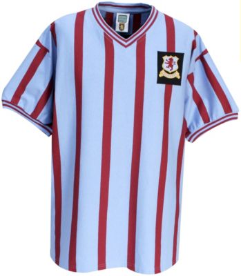 Aston Villa 1957 FA Cup Final Shirt - Claret/Sky